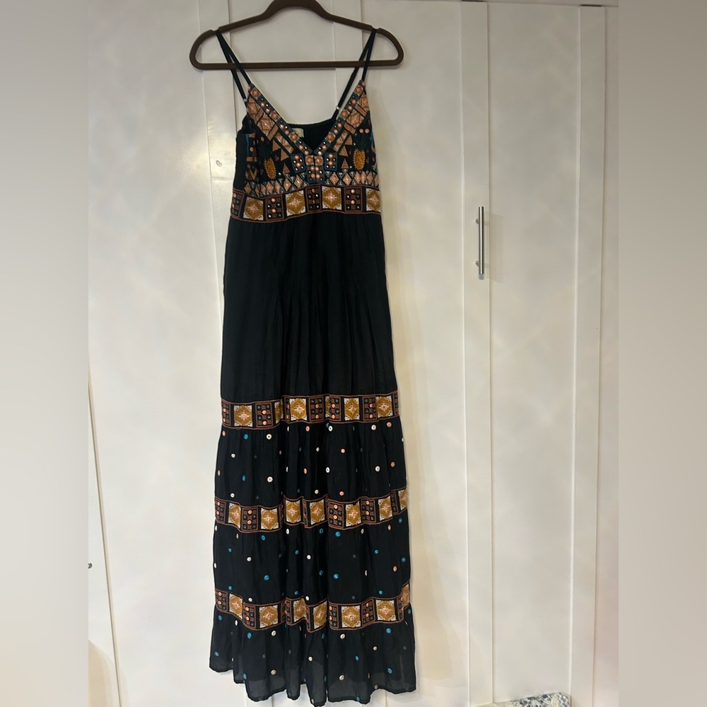 Guadalupe Moana embroidered tiered boho maxi dress - Picture 3 of 11